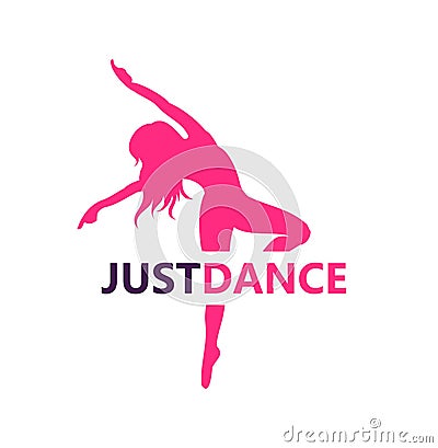 Dance logo design symbol Stock Photo