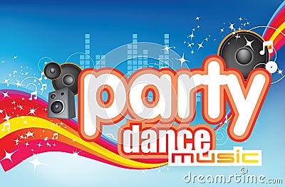 Dance party music Vector Illustration