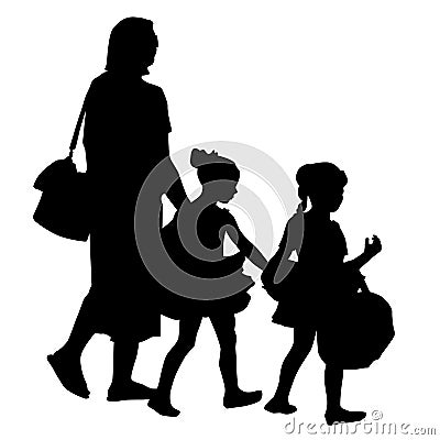 Dance Recital Family Vector Illustration