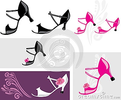 Dance shoes. Elements for design Vector Illustration