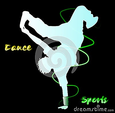 Dance. Street dance Vector Illustration