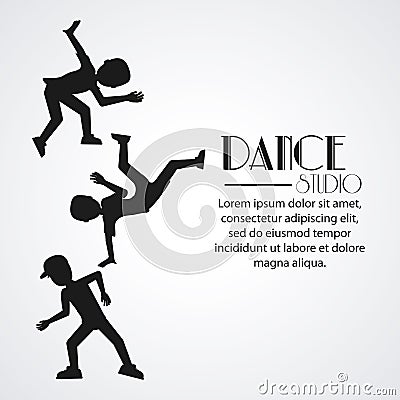 Dance studio avatar dancer design Vector Illustration