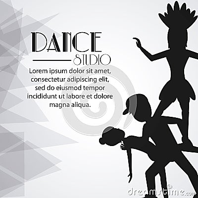 Dance studio avatar dancer design Vector Illustration