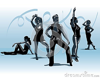 Dance team Vector Illustration