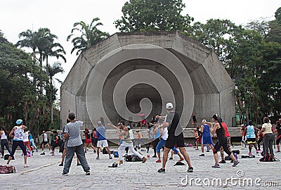 Dance Therapy outdoors in the park Editorial Stock Photo