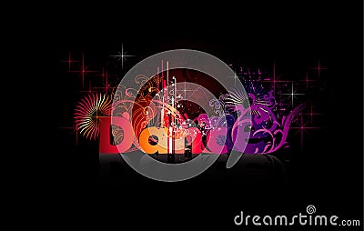 Dance vector word Vector Illustration