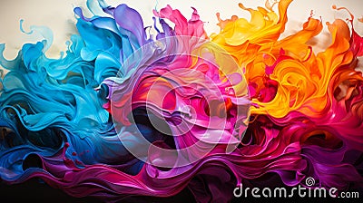 Dance of the Vibrant Colors Mesmerizing Abstract Wallpaper Stock Photo