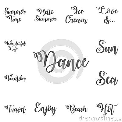 Dance. Vintage typography. Calligraphy Stock Photo