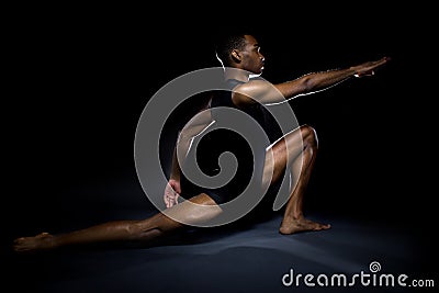 Dancer Demonstrating Flexibility Stock Photo