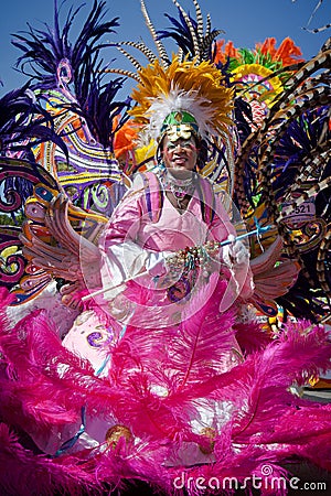 Dancer in Junkanoo in Bahamas Editorial Stock Photo