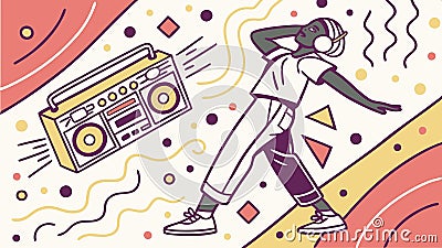 Dancer in motion, dynamic figure vector design Generative AI Vector Illustration