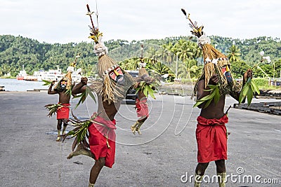 Dancers in Rabaul, Papua New Guinea Editorial Stock Photo