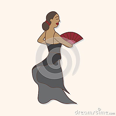 Dancer theme elements vector,eps Vector Illustration