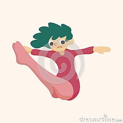 Dancer theme elements Vector Illustration