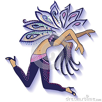 Dancer woman Vector Illustration