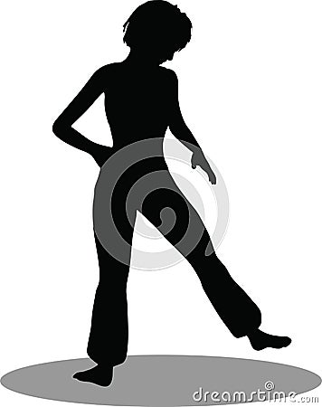 Dancer woman silhouette Vector Illustration