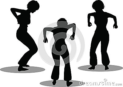 Dancer woman silhouette Vector Illustration