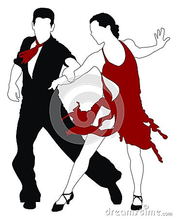 Dancers Cartoon Illustration