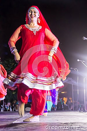 Dancers in arabic traditional clothing during festival Editorial Stock Photo