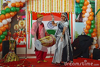 Dancers of classical traditional indian dance Editorial Stock Photo