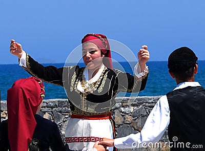 Dancers At Easter Celebration Heraklion Crete Greece Editorial Stock Photo