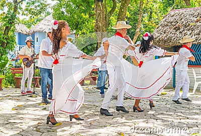 Dancers and musicians perform cuban folk dance Editorial Stock Photo