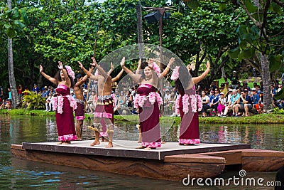 Dancers Polynesian Cultural Center Somoa Editorial Stock Photo