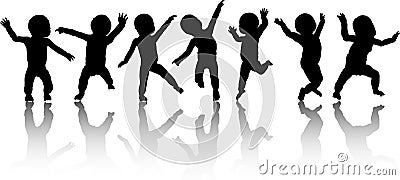 Dancing babies Vector Illustration