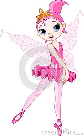 Dancing Ballerina Vector Illustration