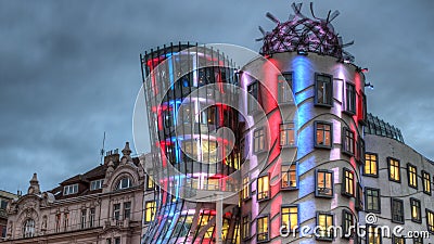 The Dancing House in Prague Editorial Stock Photo