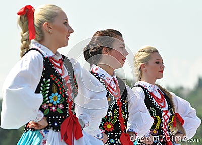 Dancing Hungarian girls Editorial Stock Photo