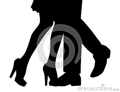 Dancing Legs In Silhouette Vector Illustration