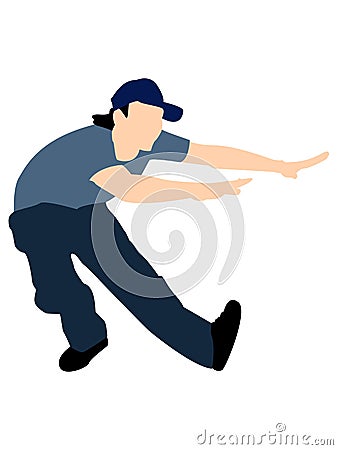 Dancing male with cap Stock Photo