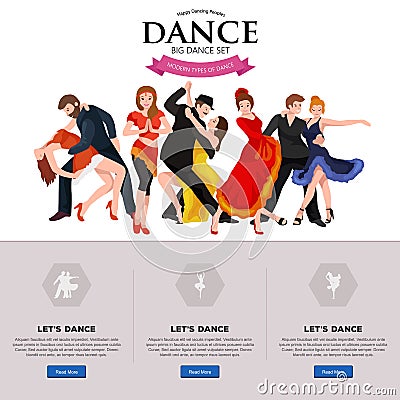 Dancing People Vector Illustration