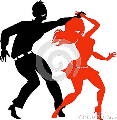 Dancing salsa clip-art Vector Illustration