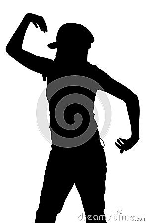 Dancing Silhouette Stock Photo