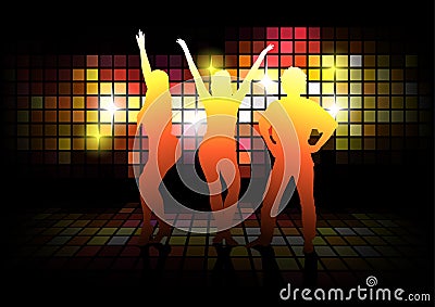 Dancing Silhouettes Vector Illustration