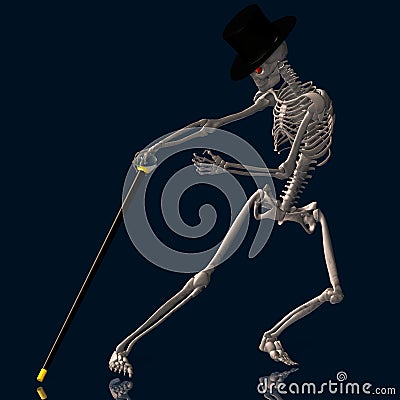 Dancing Skeleton #02 Stock Photo