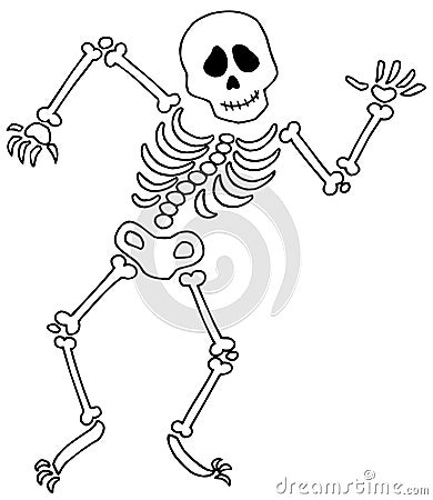 Dancing skeleton Vector Illustration