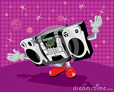 Dancing Stereo Vector Illustration