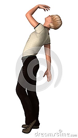 Dancing Teenager Boy Stock Photo