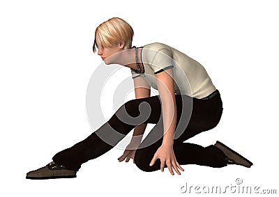 Dancing Teenager Boy Stock Photo