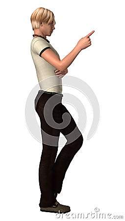 Dancing Teenager Boy Stock Photo