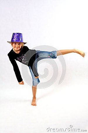 Dancing with a topper Stock Photo