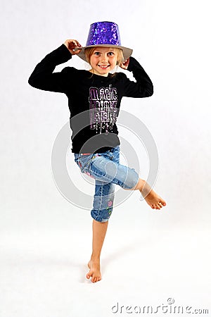 Dancing with a topper Stock Photo