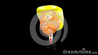 Dancing Trump. Dancing Trump 3D Caricature. Donald Trump. Transparent  Background. Gangnam Style. Looped Stock Footage - Video of president,  hologram: 217871452