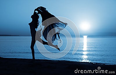 Dancing under the moonlight Stock Photo