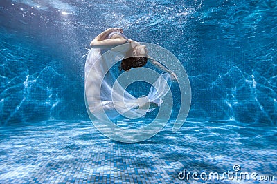 Dancing under the water. Stock Photo