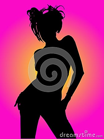 Dancing woman Vector Illustration