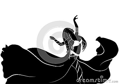 The dancing woman Vector Illustration